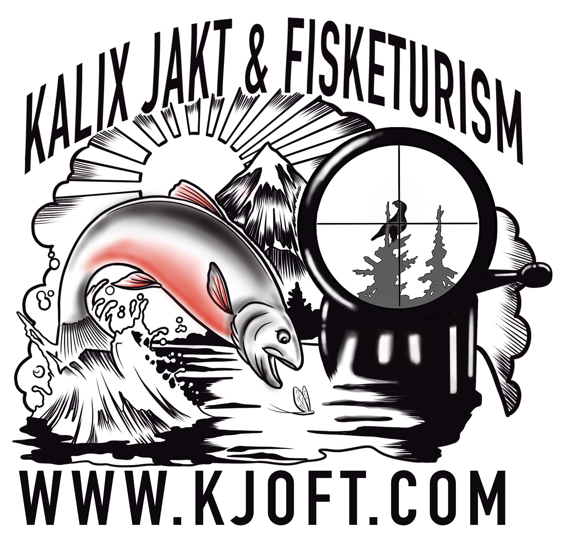 Logotyp för Kalix Jakt och Fisketurism, sponsor för Kalix Sommarkalas 2026.