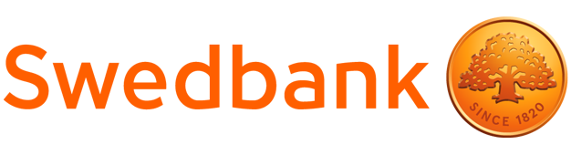 Logotyp för Swedbank, sponsor för Kalix Sommarkalas 2026.