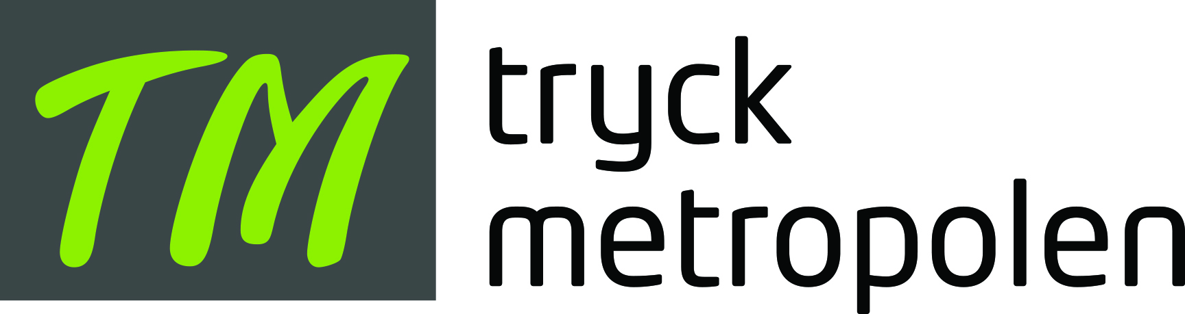Logotyp för Tryckmetropolen, sponsor för Kalix Sommarkalas 2026.